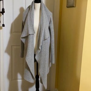 Soft and Cozy Stretch Gray Asymmetrical Cardigan